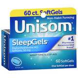 Unisom SleepGels Nighttime Sleep-Aid Diphenhydramine HCl 50 mg Softgels - 60 ct