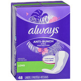 Always Xtra Protection Anti-Bunch Liners Long Unscented - 144 ct
