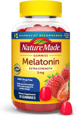 Nature Made Melatonin 5 mg Gummies Extra Strength Dreamy Strawberry - 70 ea