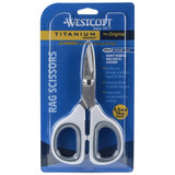 Westcott Titanium Bonded Rag Snips, Crafting and Quilting Scissors - 1 count