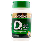 Good Sense Vitamin D3 Tablets, 125 mcg - 120 ct