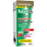 Good Sense Tussin DM Max Cough Liquid, Raspberry Menthol - 4 oz