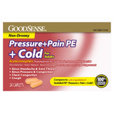 Good Sense Nasal Decongestant + Pain Cold PE Caplets - 24 ct