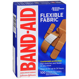 Band Aid Flexible Fabric Adhesive Bandages Assorted - 100ct