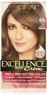 L'Oreal Excellence Creme Permanent Hair Color 6A Light Ash Brown