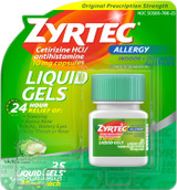 Zyrtec Allergy Cetirizine HCl 10 mg 24 Hour - 25 Liquid Gels
