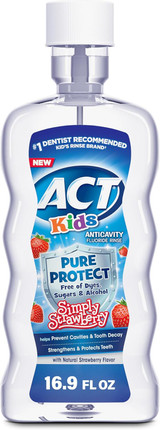 ACT Kids Pure Protect Anticavity Fluoride Rinse Simply Strawberry - 16.9 oz