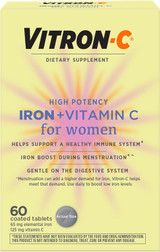 Vitron-C Iron Plus Vitamin C Coated - 60 Tablets