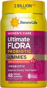 RenewLife Women's Care Probiotics + Prebiotics - 48 Gummies Cherry