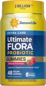 RenewLife Extra Care Digestive - 48 Gummies Raspberry