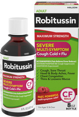 Robitussin Adult Severe Multi-Symptom Cough Cold + Flu Liquid Maximum Strength - 8 oz