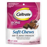 Caltrate Calcium Vitamin D Soft Chews, Chocolate Truffle - 60 ct