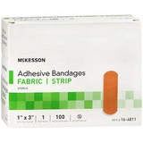 McKesson Adhesive Bandages Fabric Strips 1"x3" - 100ct