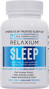 Relaxium Sleep Support Capsules with Melatonin & Magnesium, 30 Count
