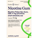 Foster and Thrive Nicotine Polacrilex Gum 4 mg Cool Mint - 100 ct
