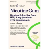 Foster and Thrive Nicotine Polacrilex Gum 4 mg Cool Mint - 100 ct