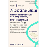 Foster and Thrive Nicotine Polacrilex Gum 2 mg Artic Mint - 110 ct