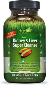 Irwin Naturals 2-in-1 Kidney & Liver Super Cleanse Liquid Soft-Gels - 60 count