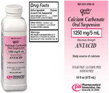 Calcium Carbonate Oral Suspension 1250mg/5 ml - 16 oz.