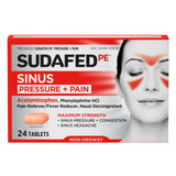 Sudafed PE Pressure + Pain Caplets - 24ct