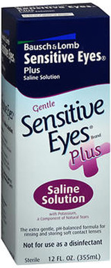 Bausch & Lomb Sensitive Eyes Plus Saline Solution - 12 fl oz