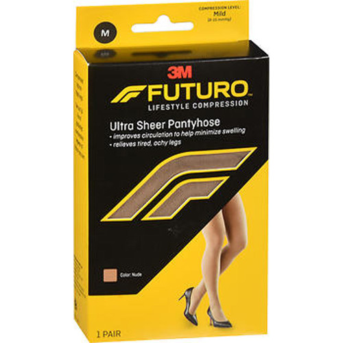 Futuro Lifestyle Compression Ultra Sheer Pantyhose Mild Medium Nude 71017 - 1 Pair