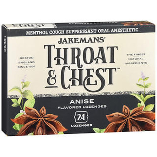 Jackman's Throat Chest Lozenges Anise Menthol - 6 packs of 24