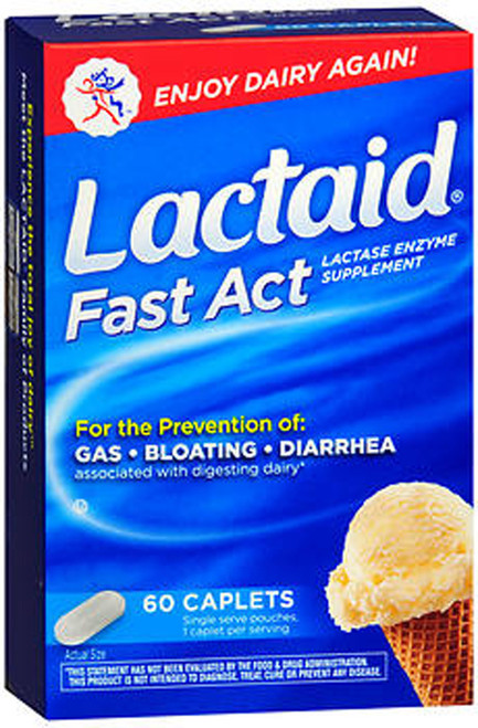 Lactaid Fast Act Lactase Enzyme Supplement - 60 Caplets