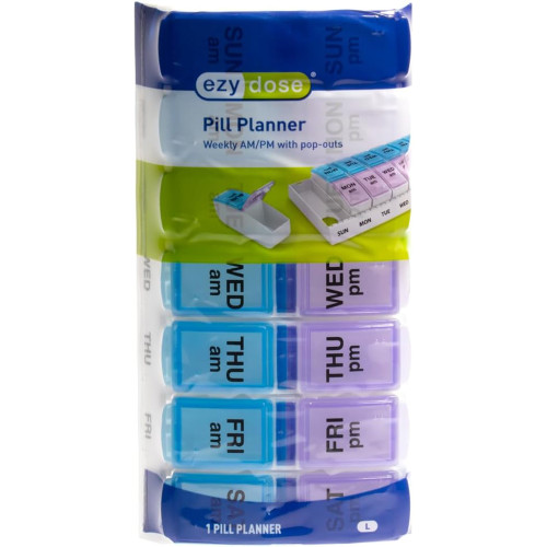 Ezy Dose AM/PM Travel Pill Container, Large, 67010 - 1 ea.