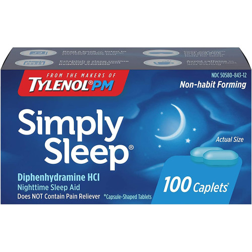 Simply Sleep Nighttime Sleep Aid Caplets - 100 caplets