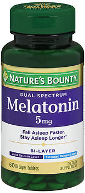 Nature's Bounty Dual Spectrum Melatonin 5 mg Bi-Layer - 60 Tablets