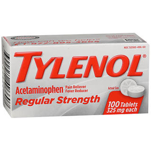 Tylenol Regular Strength Tablets, 325 mg  - 100 ct