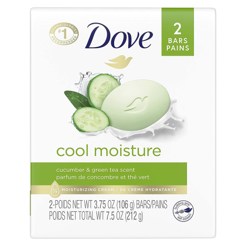 Dove Go Fresh Beauty Bars Cool Moisture, 2 - 4 oz Bars