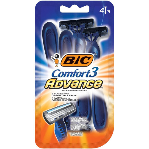 Bic Comfort 3 Advance Shavers for Men - 4 ct
