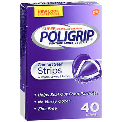 Super Poligrip Comfort Seal Strips - 40 ct