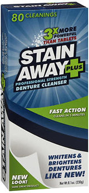 Stain Away Plus Professional Strength Denture Cleanser Powder - 8.1 oz