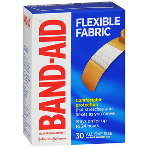 Band-Aid Flexible Fabric Bandages All One Size - 30 ct