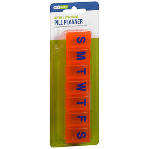 Ezy Dose 7-Day Amber Contour Pill Reminder Large #67790 - 1 Each