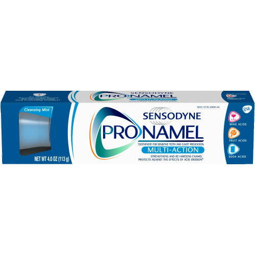 Sensodyne Pronamel Multi-Action Fluoride Toothpaste Cleansing Mint - 4 oz