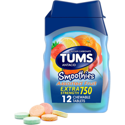 TUMS Smoothies Extra Strength 750 - 9 packs of 12