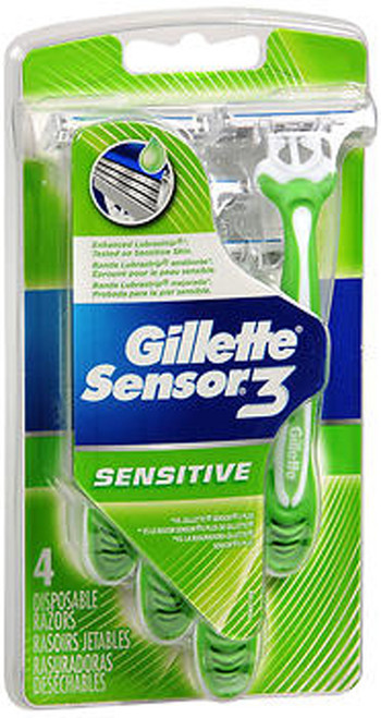 Gillette Sensor 3 Disposable Razors Sensitive - 4 ct