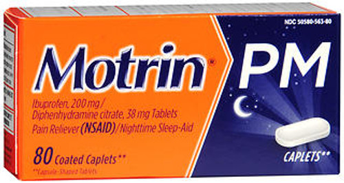 Motrin PM Ibuprofen 200mg - 80 Coated Caplets