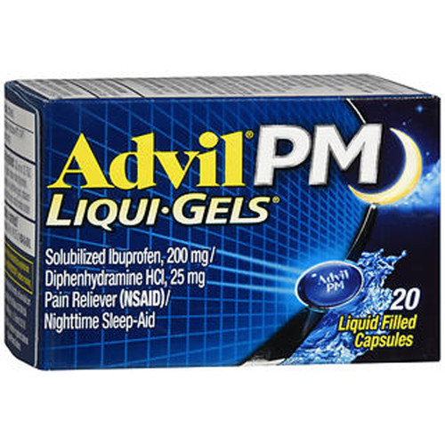 Advil PM Pain Reliever/Nighttime Sleep-Aid Liqui-Gels - 20 ct