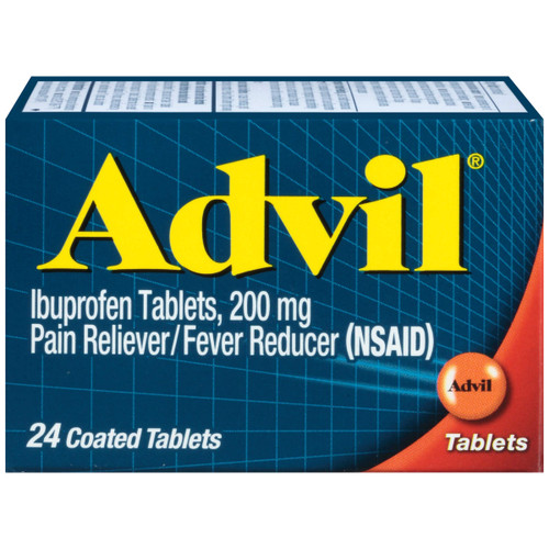 Advil Ibuprofen Pain Reliever/Fever Reducer, 200 mg Coated Tablets - 24 ct