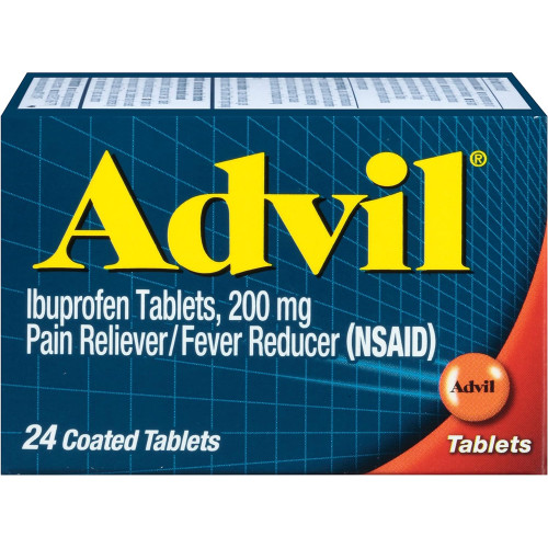 Advil Ibuprofen Pain Reliever/Fever Reducer, 200 mg Coated Tablets - 24 ct