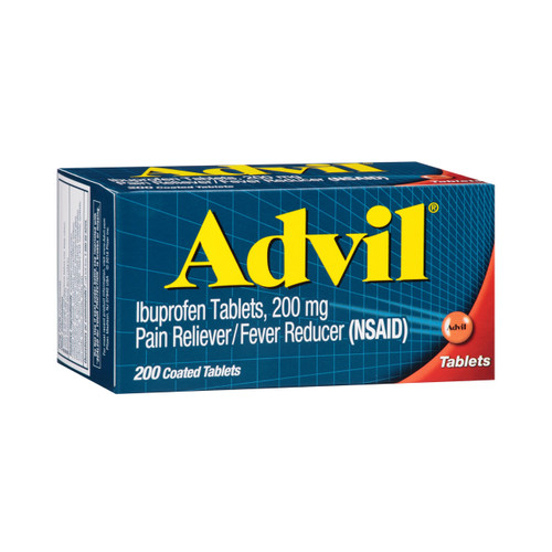 Advil Ibuprofen Pain Reliever/Fever Reducer, 200 mg Coated Tablets - 200 ct