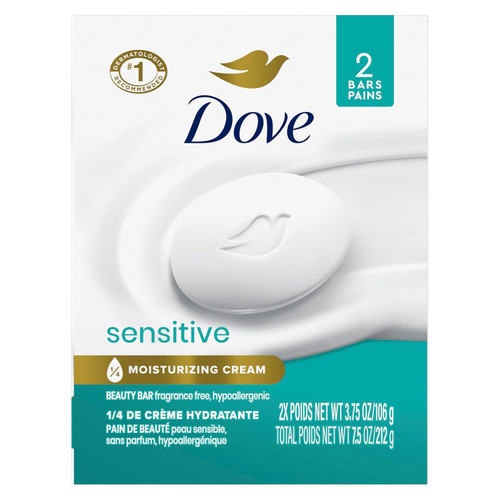 Dove Beauty Bars Sensitive Skin - 2, 4 oz bars