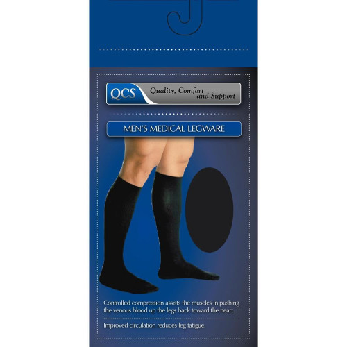 QCS Men's Medical Legwear Firm Brown Large
