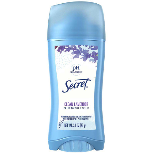 Secret Anti-Perspirant Deodorant Invisible Solid Clean Lavender - 2.6 oz