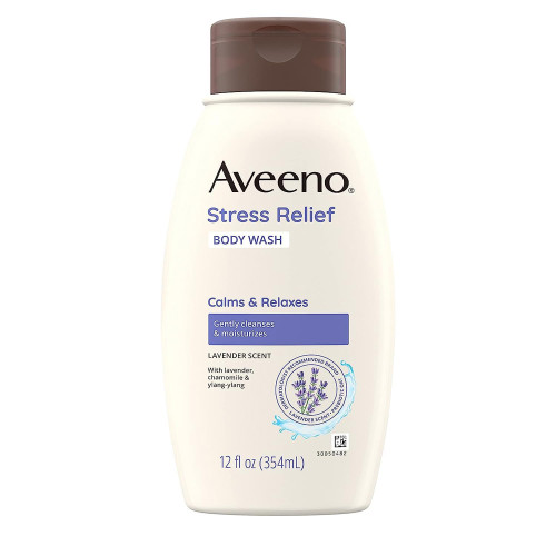 Aveeno Active Naturals Stress Relief Body Wash Lavender, Chamomile and Ylang-Ylang Scent - 12 oz